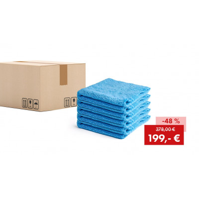 Aktionspaket Quick&Bright Hochflor Staub- und Poliertuch 2in1, blau, 38 x 38 cm: 200 Stück
