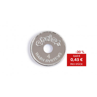 Wertmarke, Jeton, Christ 4, 23 mm geprägt mit Loch, vernickelt