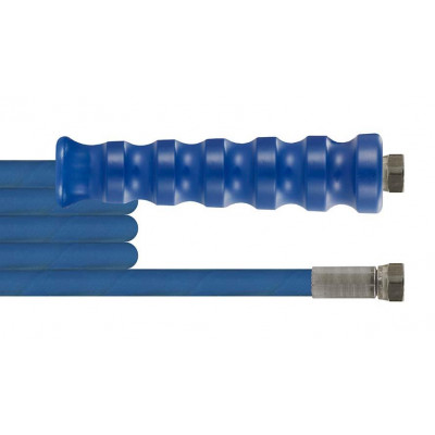 HD-Hochdruck-Schlauch, Drahteinlage, 3,50 m, Farbe blau, Dichtkegel (DKR), IG: 1/4