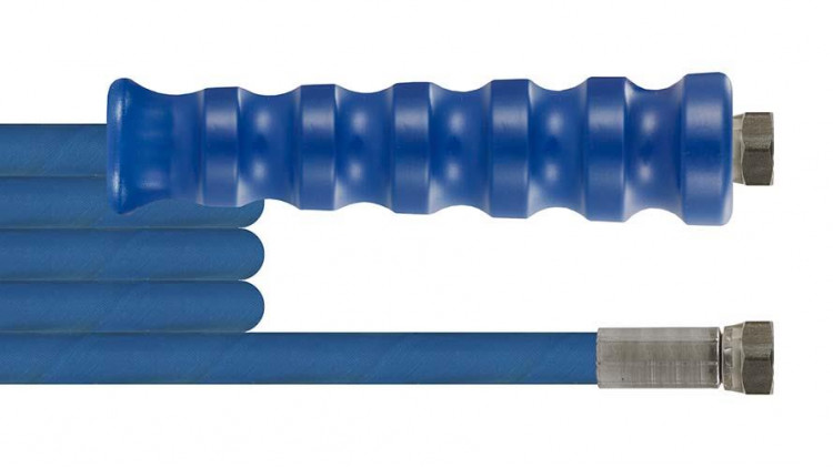 HD-Hochdruck-Schlauch, Drahteinlage, 3,50 m, Farbe blau, Dichtkegel (DKR), IG: 1/4