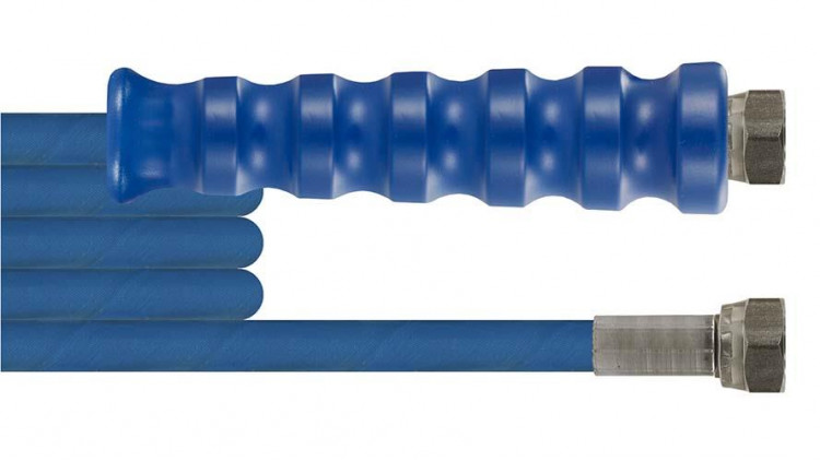 HD-Hochdruck-Schlauch, Drahteinlage, 3,50 m, Farbe blau, Dichtkegel (DKR), IG: 3/8